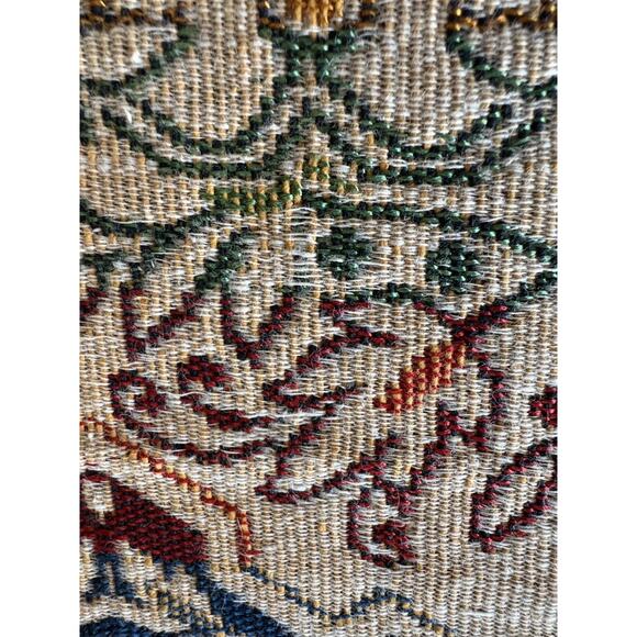 Vtg Algier Italian Embroidered Tablecloth Tapestry Persian Style 78.7" x 98.4" - Picture 9 of 16